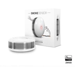 Fibaro Smoke Sensor & Temperature Sensor SLV White - Advanced Safety & Comfort Solutions